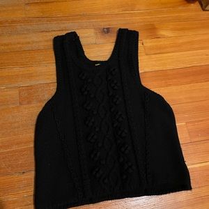 black sweater vest